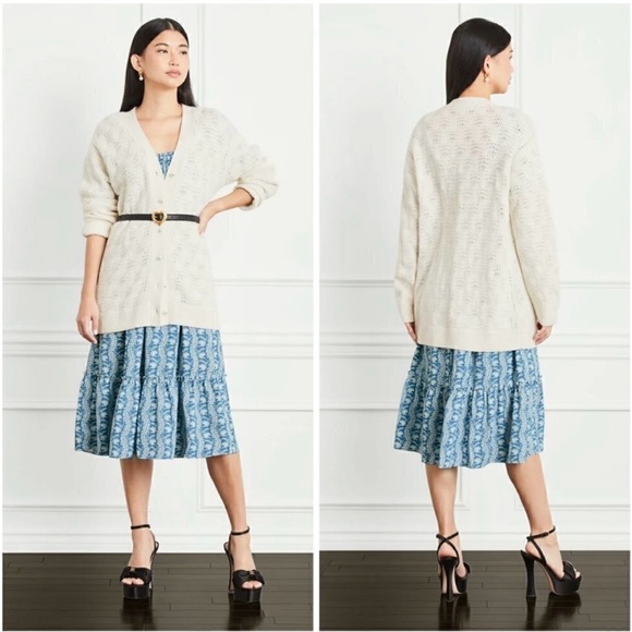 Hill House The Simple Cardigan Sweater 100% Merino Wool in Cream Size L/XL - Picture 3 of 11